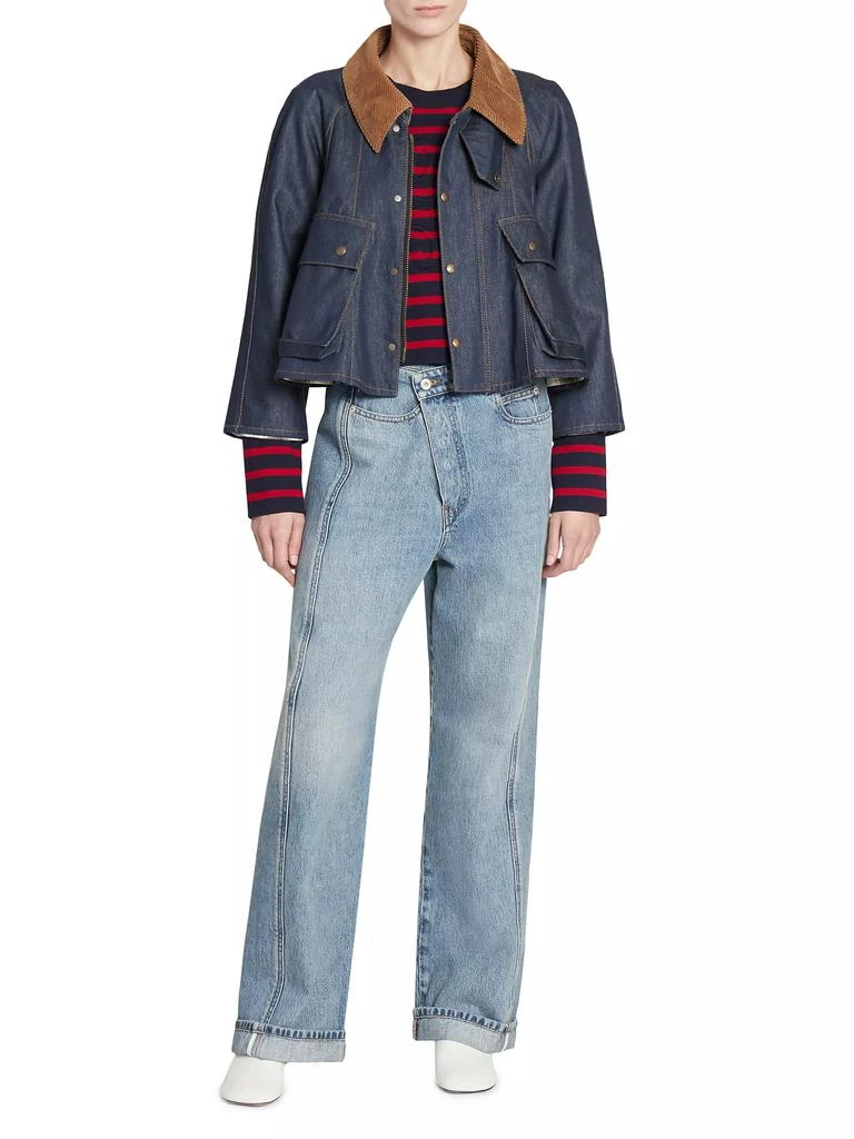 Loewe Deconstructed Straight-Leg Jeans 2