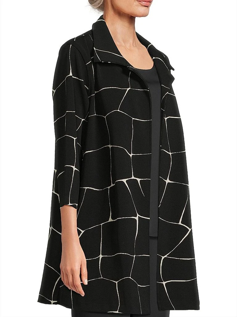 Caroline Rose Graphic-Knit Open Jacket 4