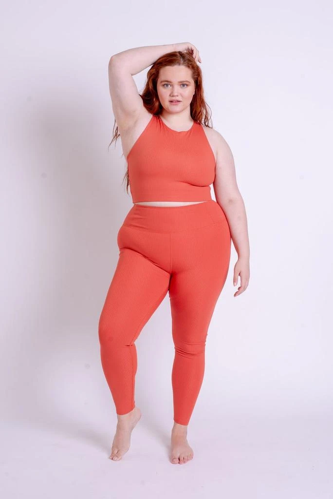 Girlfriend Collective Legging - Rib High-Rise Legging - Argile Rouge 3