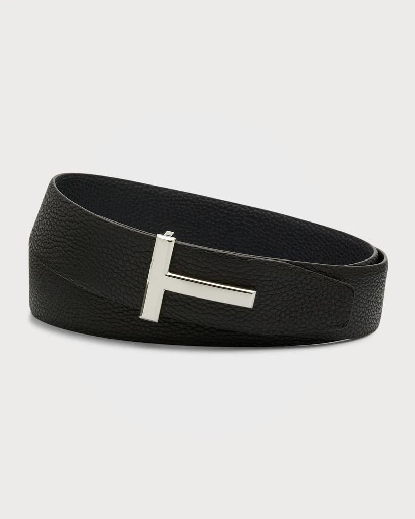 Tom Ford Men's Signature T Reversible Leather Belt 3