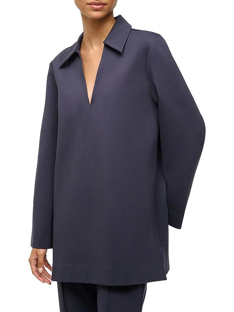 Staud Suzy V-Neck Collared Tunic 3