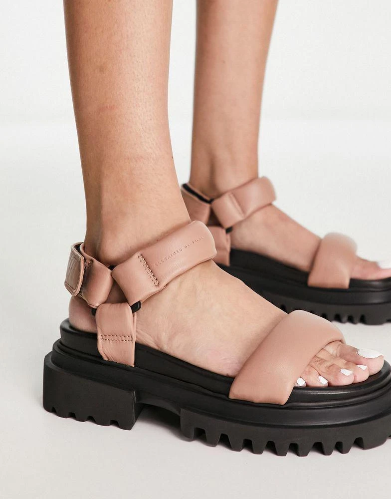 ALL SAINTS AllSaints Helium leather sandals in pink 1