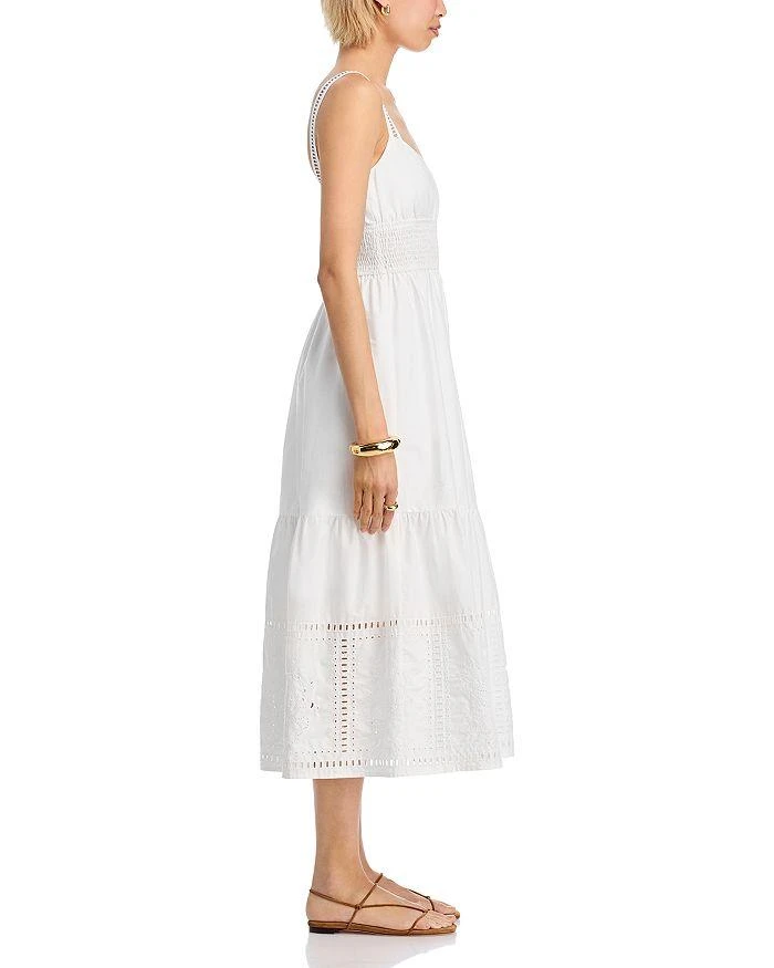 poplin cross-waist midi dress Darcey Cotton Poplin Sleeveless Midi Dress in black