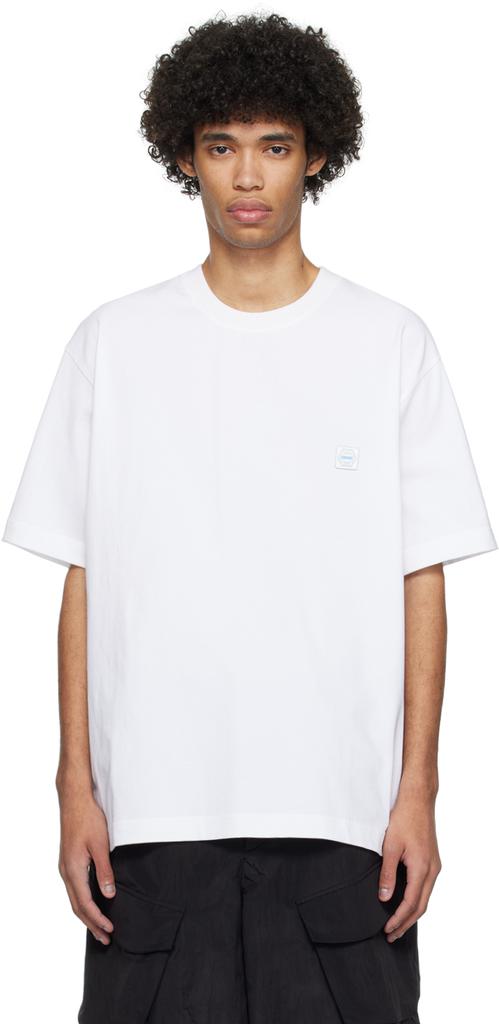 Solid Homme White Graphic T-Shirt