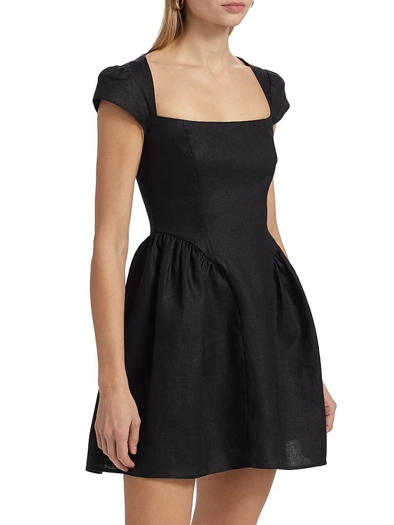 Reformation Oaklyn Linen A-Line Minidress 4