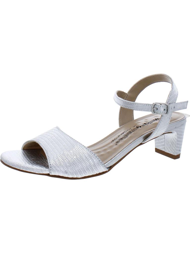 Walking Cradles Lydia Womens Embossed Metallic Kitten Heels