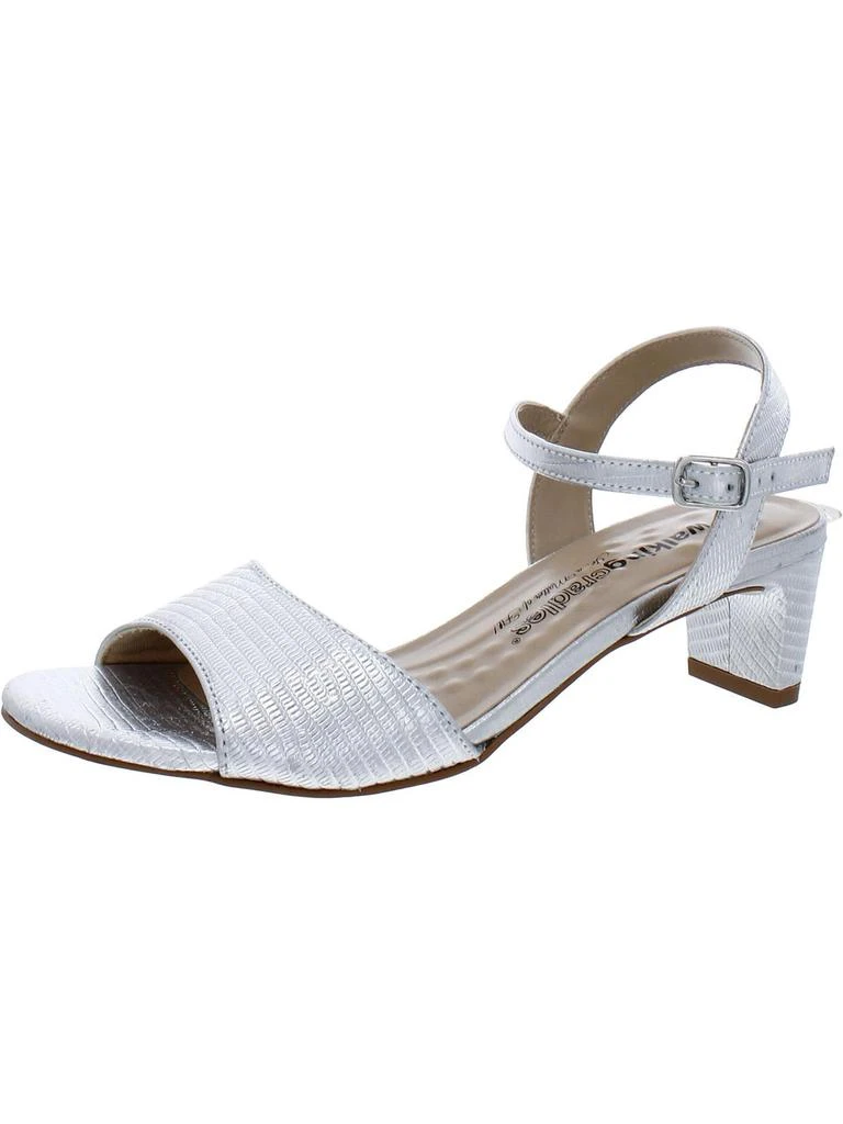 Walking Cradles Lydia Womens Embossed Metallic Kitten Heels 1