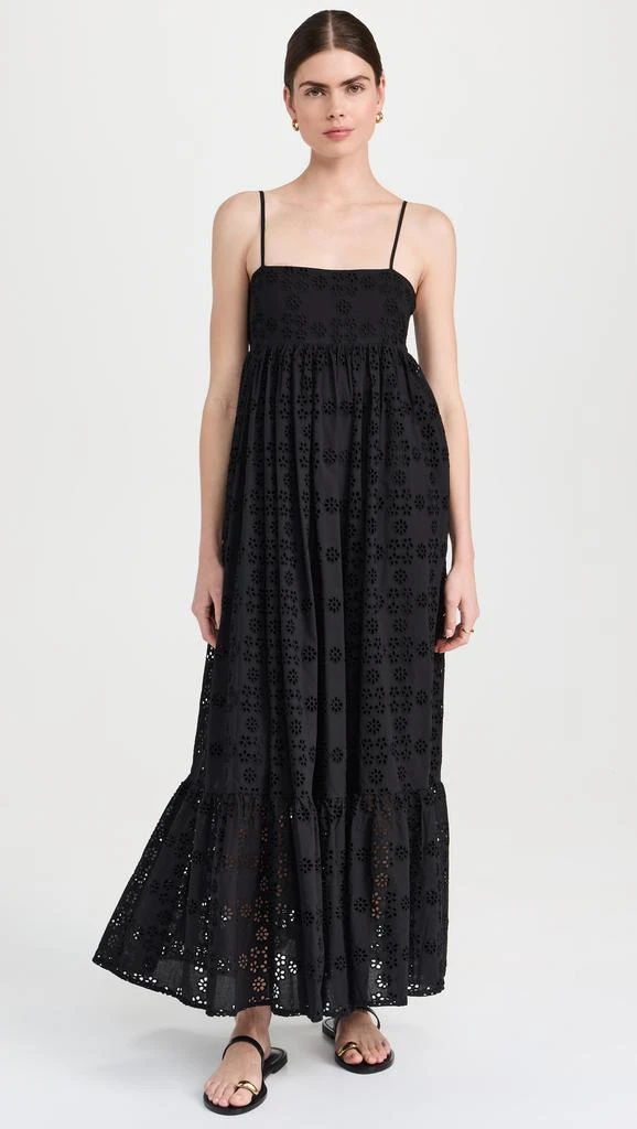 English Factory Embroidered Cotton Sleeveless Maxi Dress 6