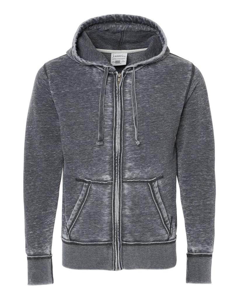 J America Men's Vintage Zen Fleece Full-Zip Hooded Sweatshirt