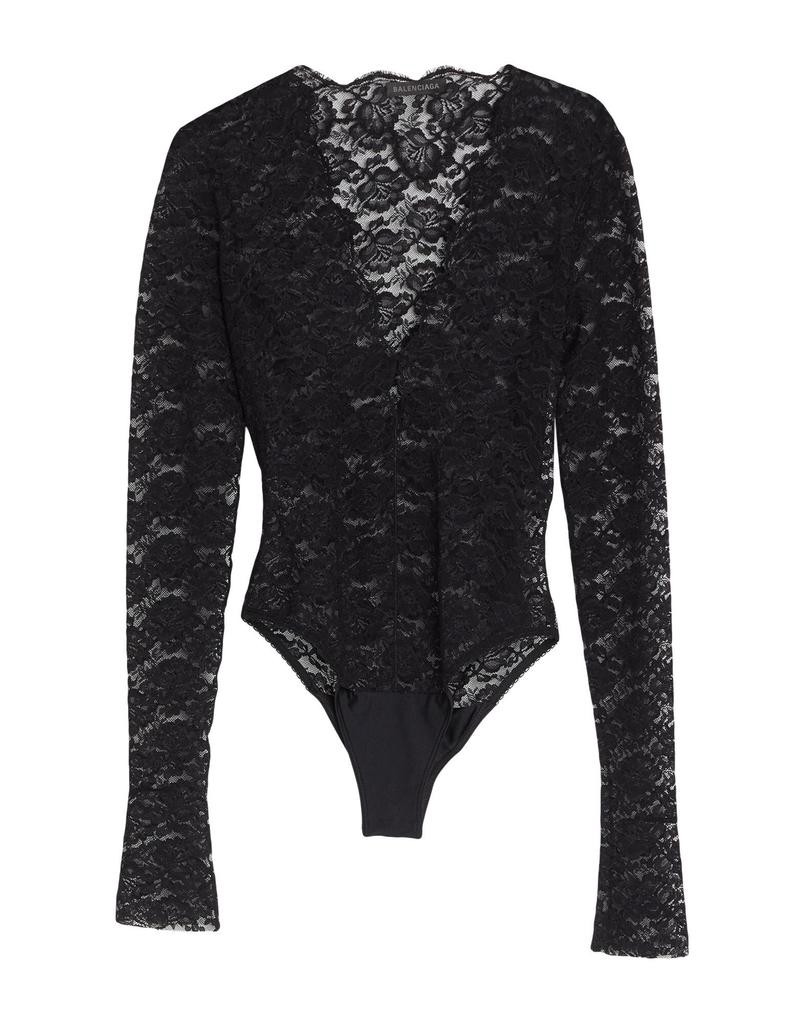 Balenciaga BLACK NYLON BODYSUIT - Tops - BeyondStyle
