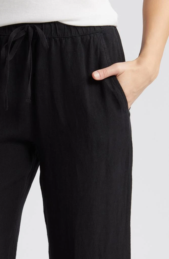Caslon Drawstring Straight Leg Linen Pants 5