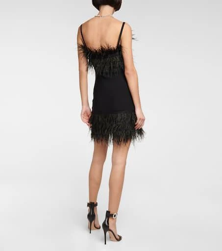 Staud Etta feather-trimmed knit minidress 3