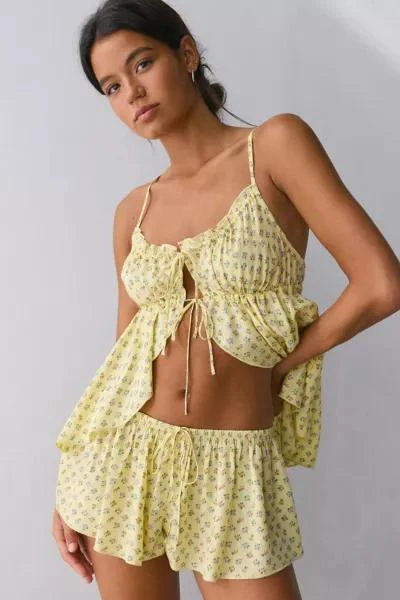 Out From Under Out From Under Hydra Tie-Front Flyaway Cami & Micro Short Set 1