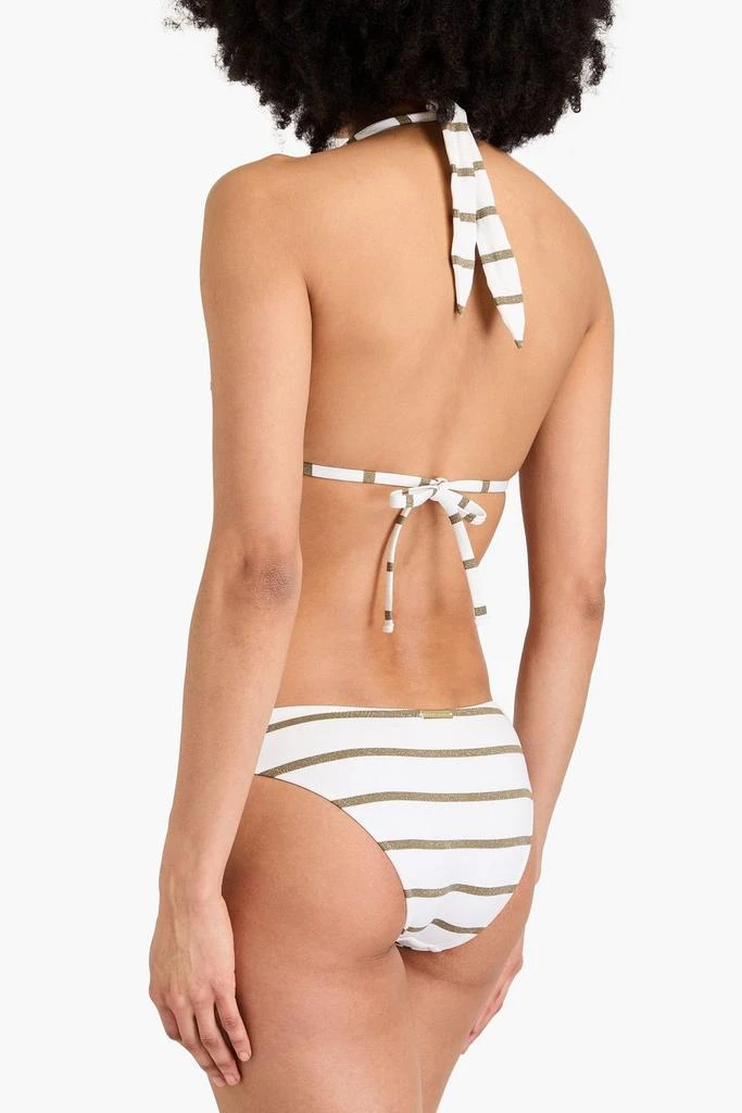 Heidi Klein St Tropez metallic striped halterneck bikini top 3
