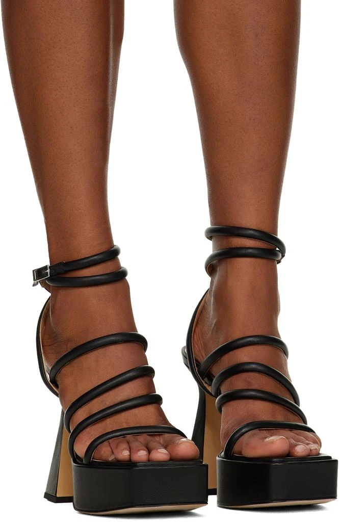 Mach & Mach Black Platform 140 Heeled Sandals 4