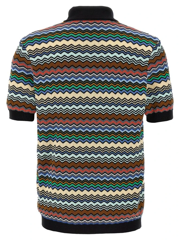 Missoni Missoni Zig Zag Short-Sleeved Knit Polo Shirt 2