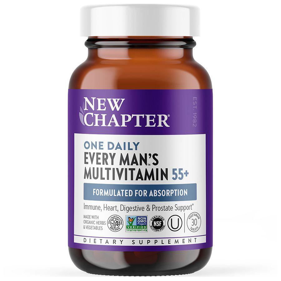 New Chapter Every Man's One Daily 55+ Multivitamin, Vegetarian Tablets