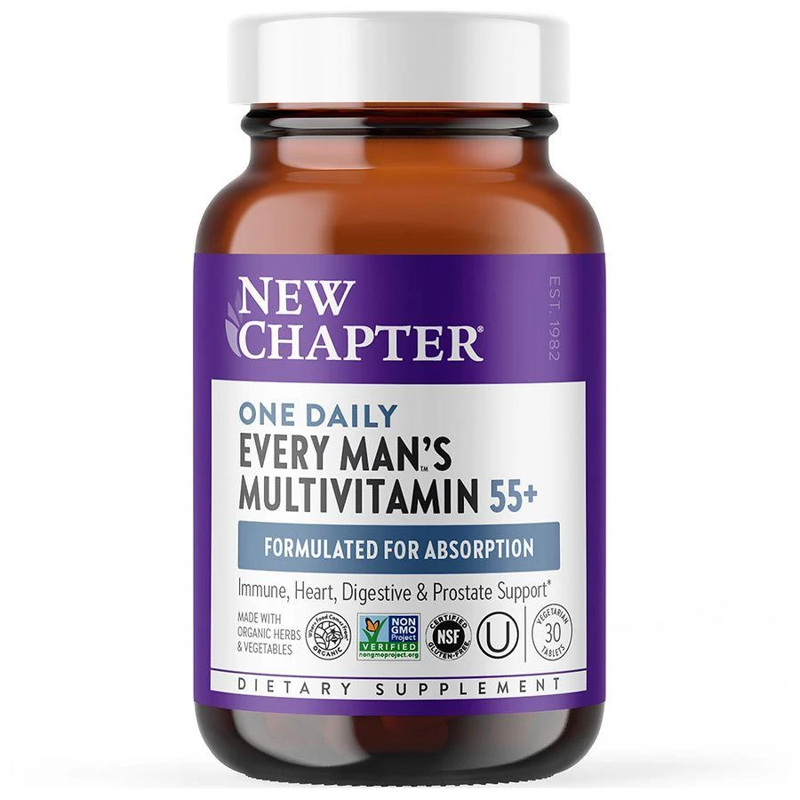 New Chapter Every Man's One Daily 55+ Multivitamin, Vegetarian Tablets 1