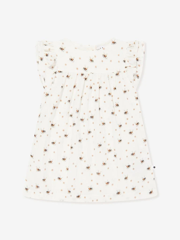 MOLO Molo Baby Girls Bee Print Dress in White 1