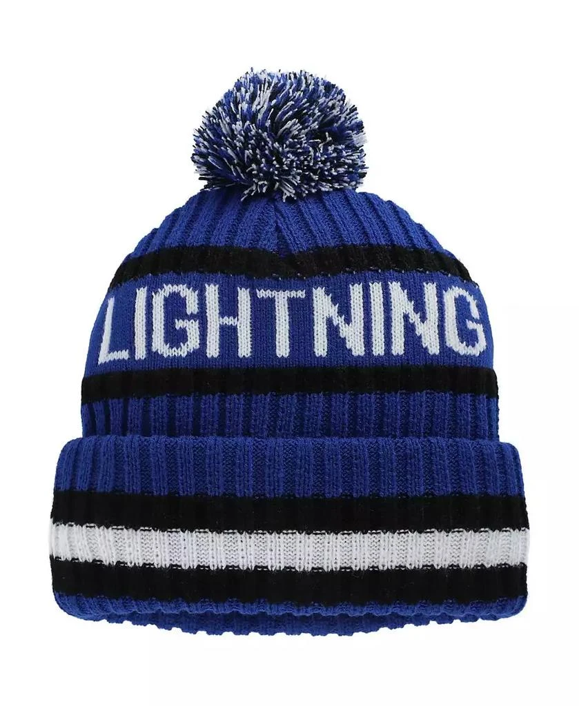 47 Brand Men's Blue Tampa Bay Lightning Bering Cuffed Knit Hat with Pom 2