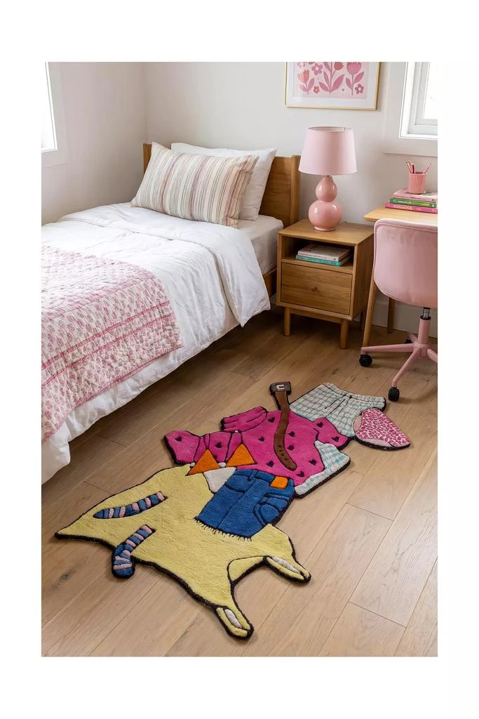 YAYA AND CO YaYa 
Co. Fashionably Late Organic Cotton Handmade Clothing Pile Rug