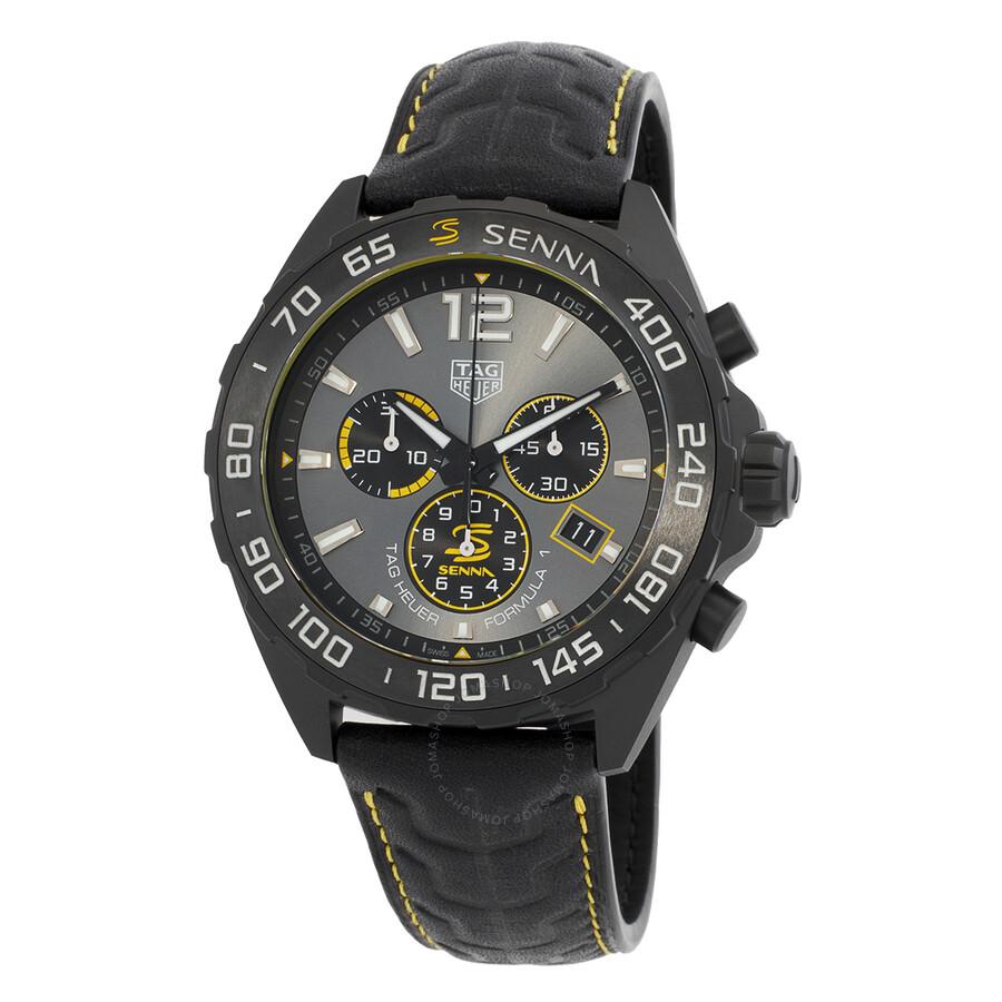 TAG Heuer Formula 1 X Senna Chronograph Quartz Grey Dial Men's Watch CAZ101AJ-FC6487