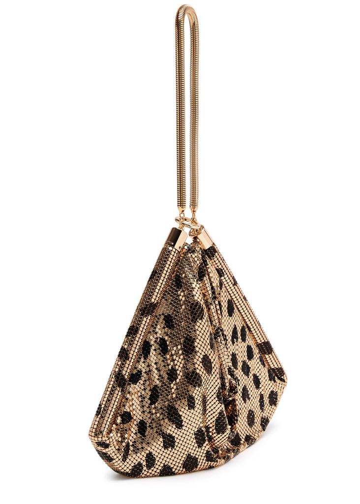RABANNE Pocket leopard-print chainmail shoulder bag - Bags