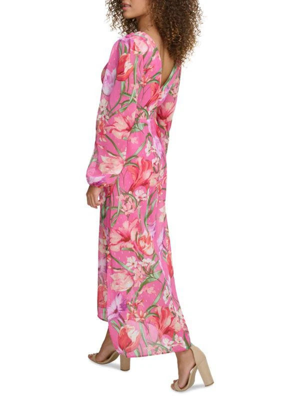 Siena Floral Swiss-Dot Maxi Dress 2