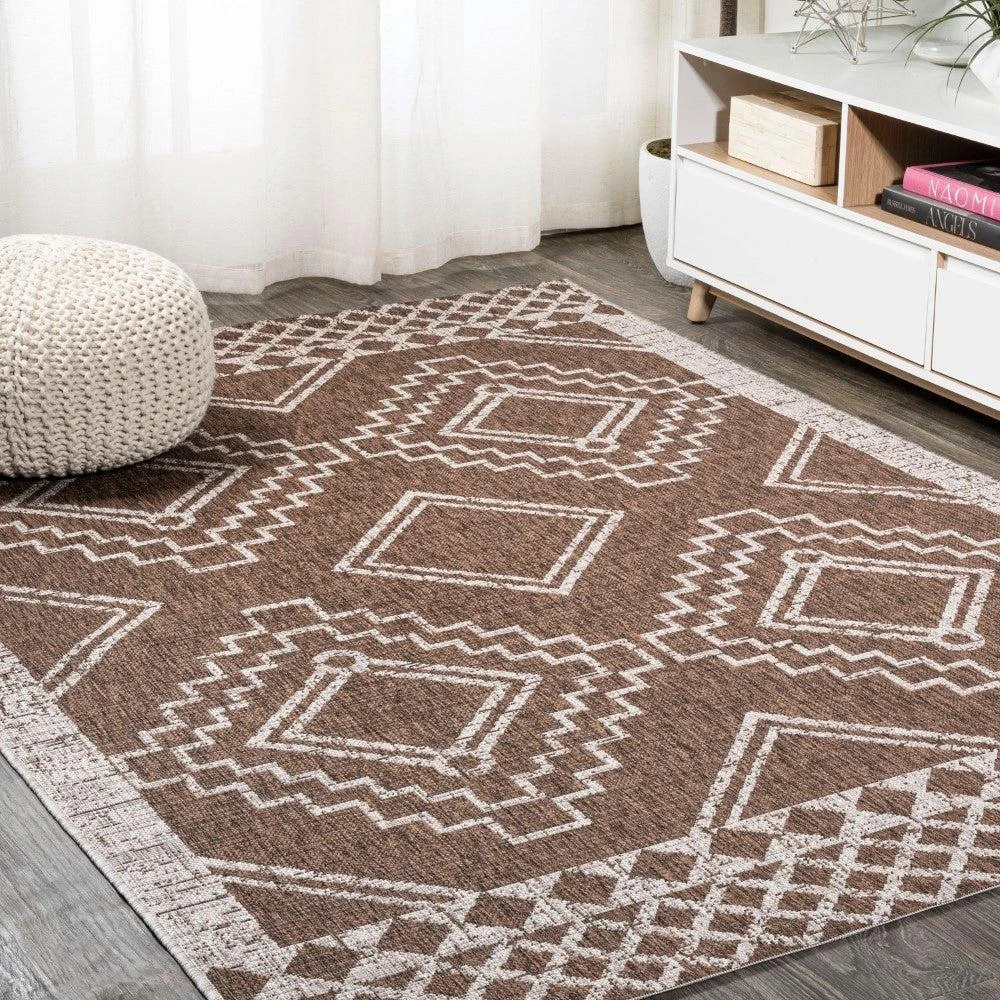 JONATHAN Y Marokko Diamond Tribal Medallion Indoor/Outdoor Area Rug 7