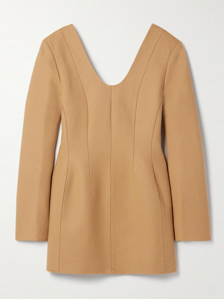 Carven 羊毛斜纹布迷你连衣裙  - FR40