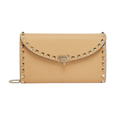 Valentino Garavani Rockstud wallet with chain