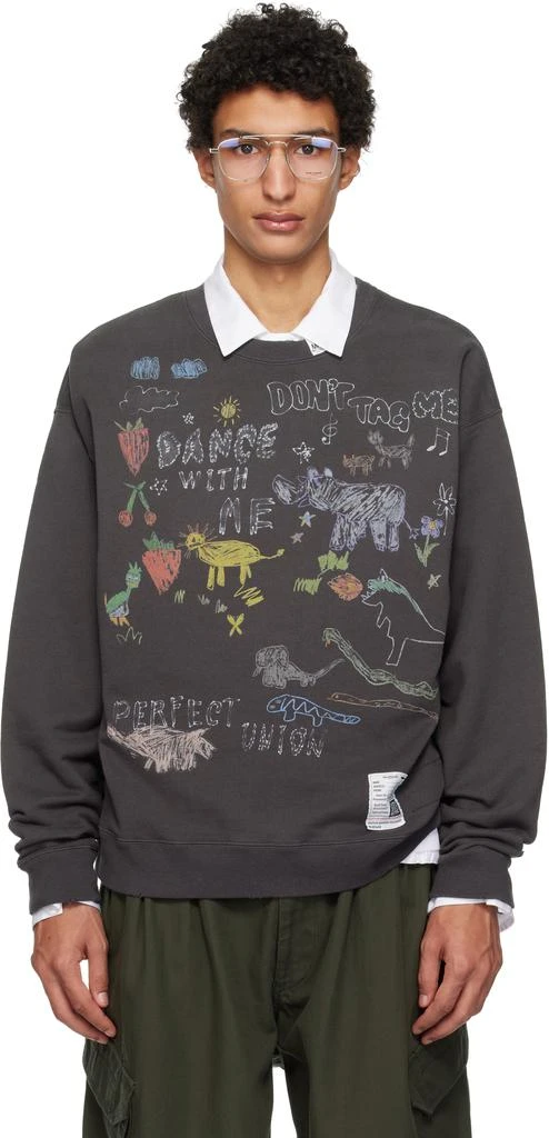 Maison MIHARA YASUHIRO Gray Kids Doodle Printed Sweatshirt