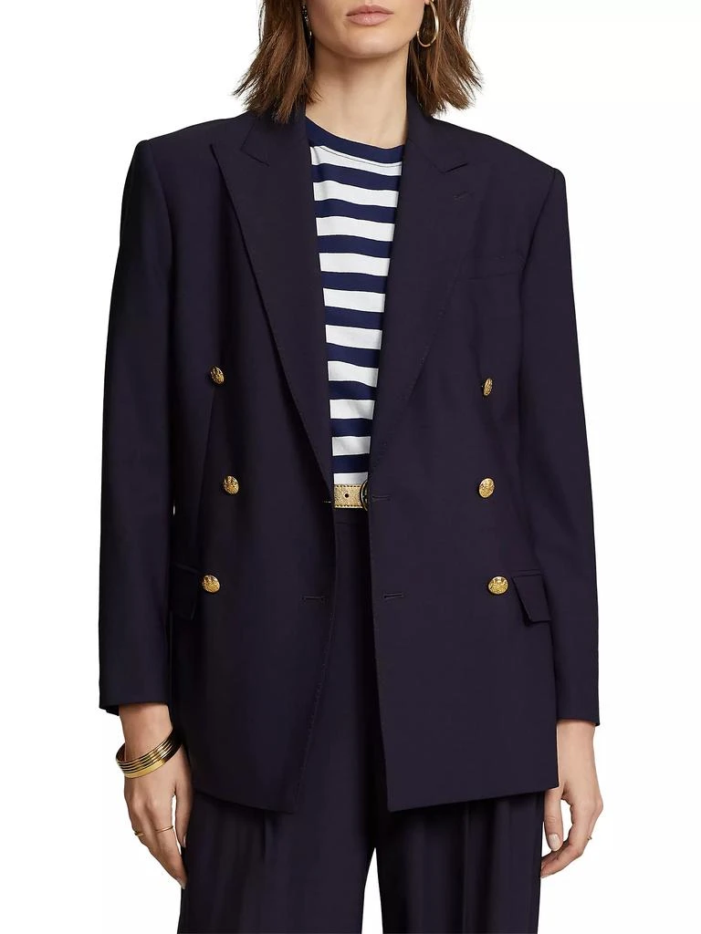 Ralph Lauren Double-Breasted Wool-Blend Blazer 3