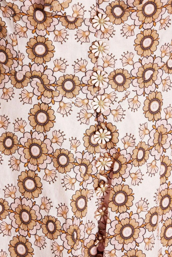 Zimmermann Ruffled floral-print linen mini dress 4