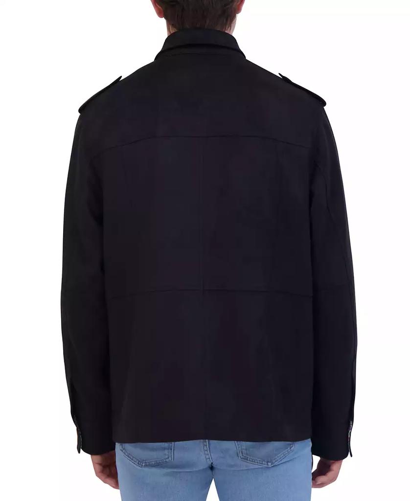 Robert Graham Men's Faux Suede Utility Overshirt Jacket