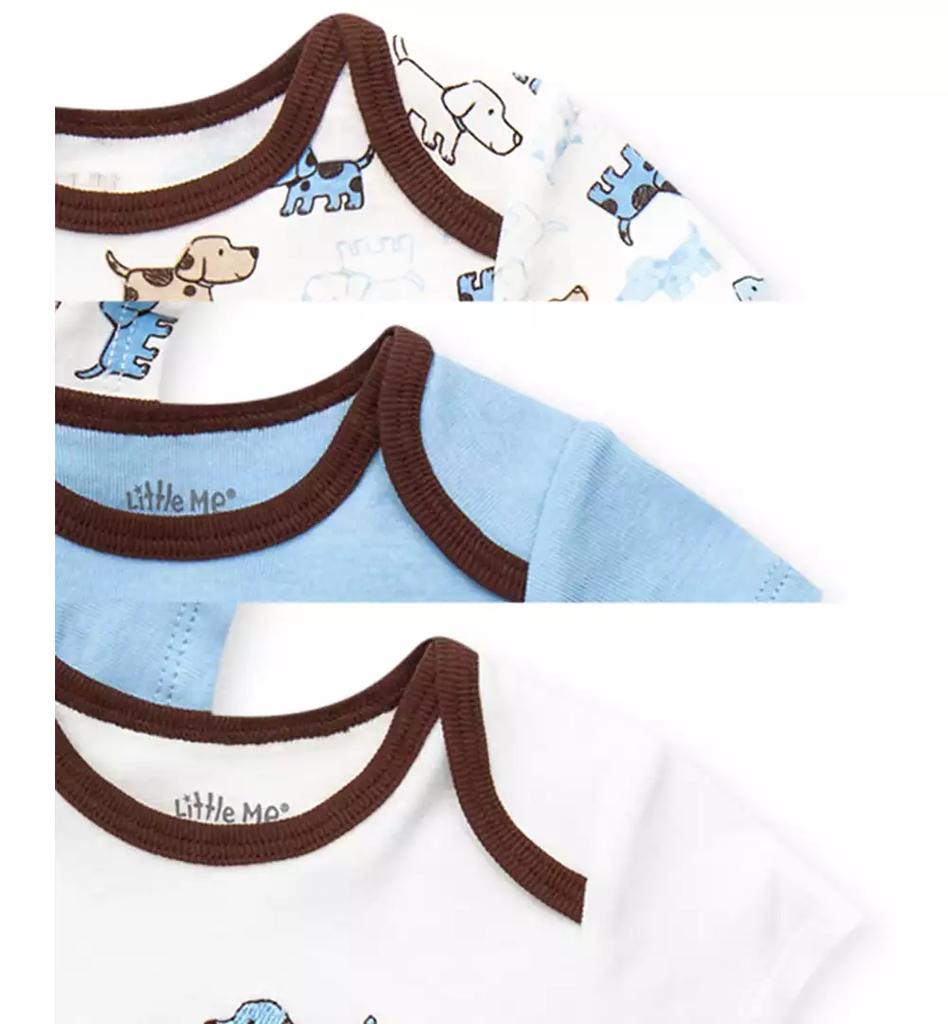 Little Me Baby Boys Cute Puppies Bodysuits, Pack of 3