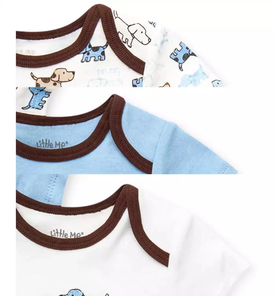 Little Me Baby Boys Cute Puppies Bodysuits, Pack of 3 2