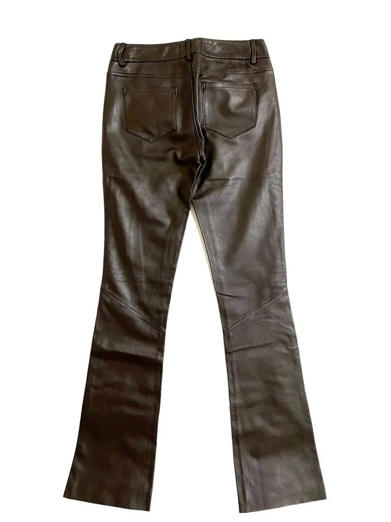Paige Women's Bootcut Low Rise Denim Leather Pants In Brown 2