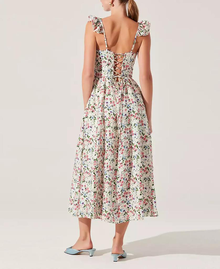 ASTR Women's Wedelia Floral Print Sleeveless Midi Dress