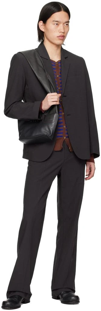 Edward Cuming Brown & Navy Striped Blazer 4