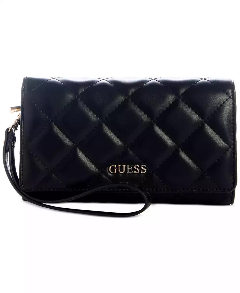 GUESS Tinsley Quilted Phone Organizer Wristlet