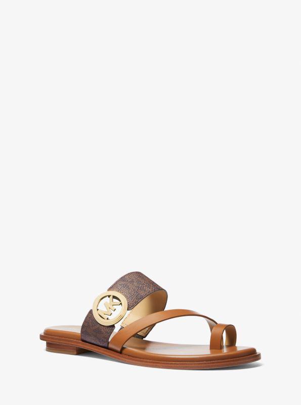 Michael Kors Women's Alma Logo-Strap Flat Sandals - Shoes