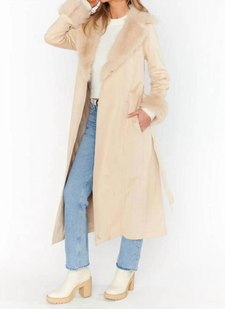 Show Me Your Mumu Penny Lane Coat In Beige 3
