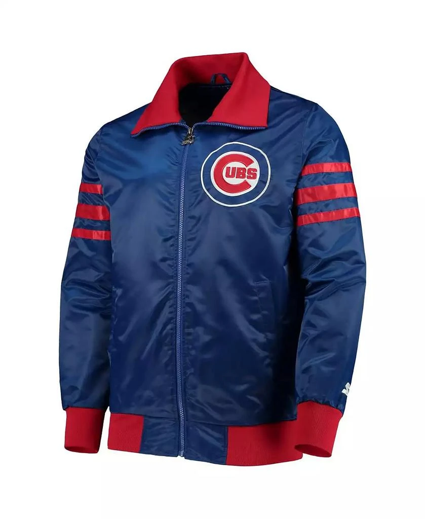 Starter Men's Royal Chicago Cubs The Captain II Full-Zip Varsity Jacket 5
