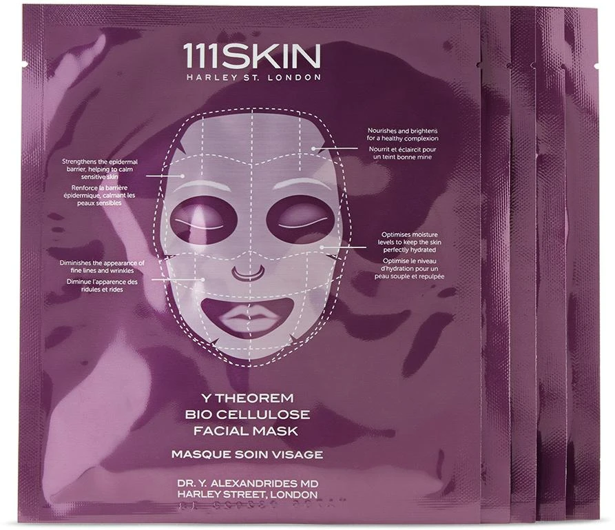 111SKIN Five-Pack Y Theorem Bio Cellulose Facial Masks, 23 mL 1