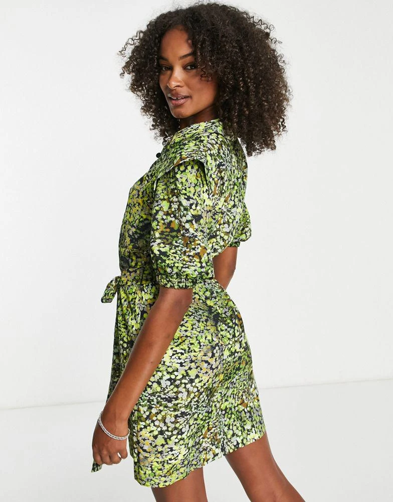 Topshop Tall Topshop Tall mini shirt dress in camo print 2