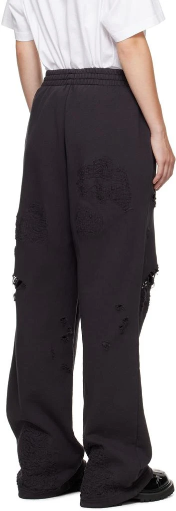 We11done Black Distressed Sweatpants 3