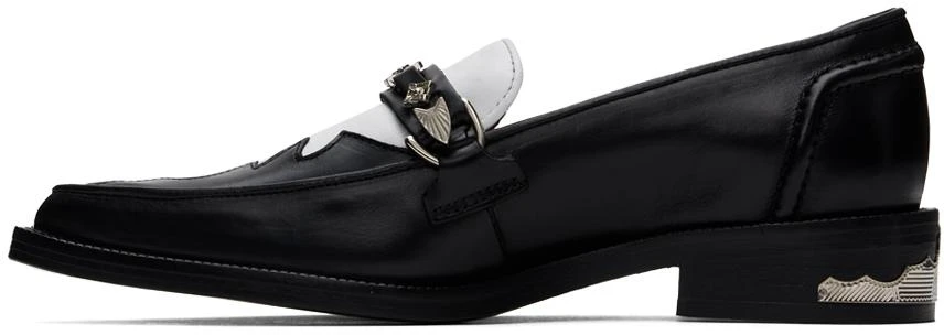 Toga Pulla Black & White Heel Detail Loafers 3