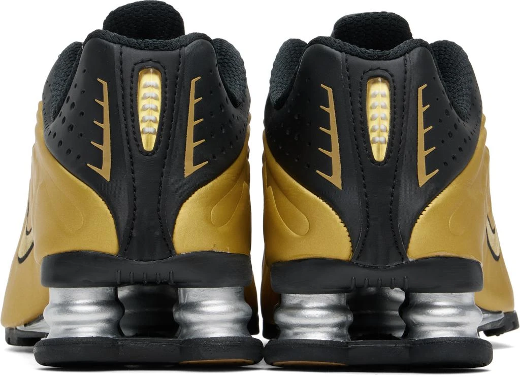 NIKE Black & Gold Shox R4 Sneakers 2