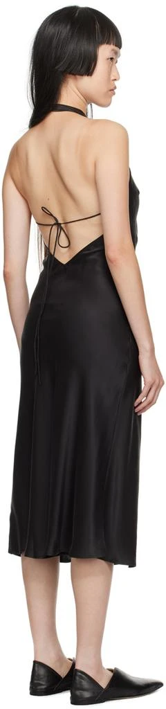 Silk Laundry Black Halter Midi Dress 3
